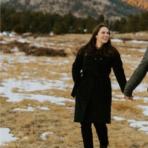 Black Wool Trench Coat